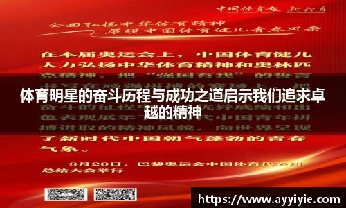 体育明星的奋斗历程与成功之道启示我们追求卓越的精神